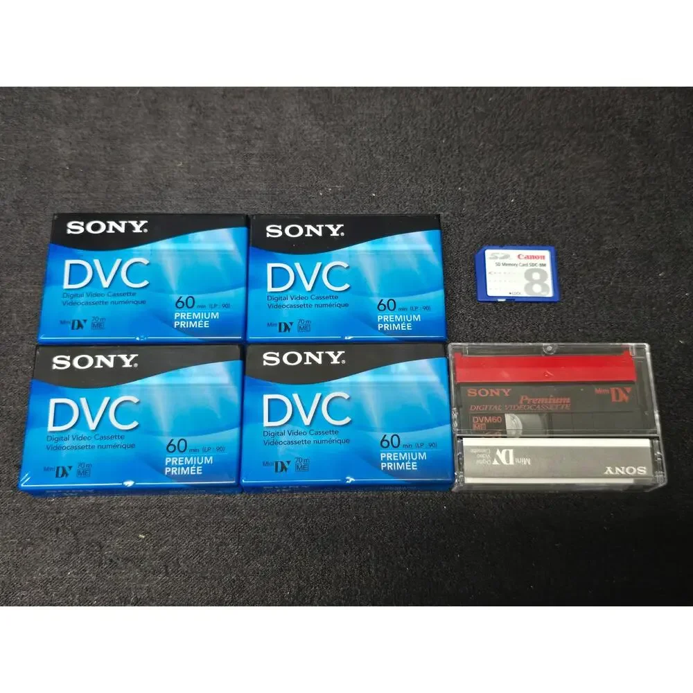 Canon Optura 40 Digital Video Camcorder Lot - 5x Sony MiniDV Tapes + Extras